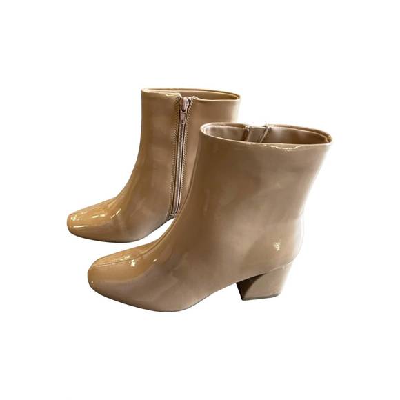 NEW FORTUNE DYNAMIC women's ultra shiny boots in camel - Picture 3 of 5